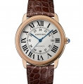 Cartier Ronde Solo de Cartier Extra-Large Model Automatic Pink Gold & Steel