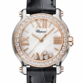 Chopard Happy Diamonds - Happy Sport Mini Watch 18-Carat Rose Gold, Stainless Steel & Diamonds