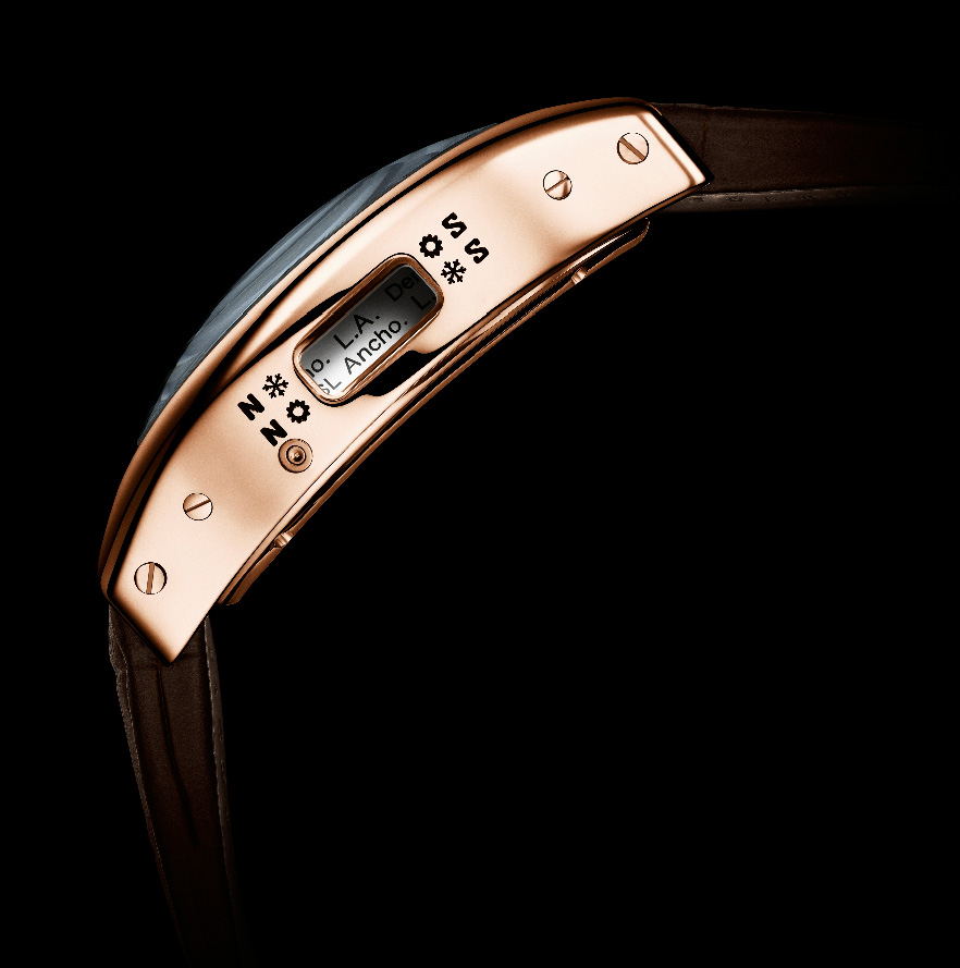 Cartier Tortue Worldtime - Or Rose (Sideview)