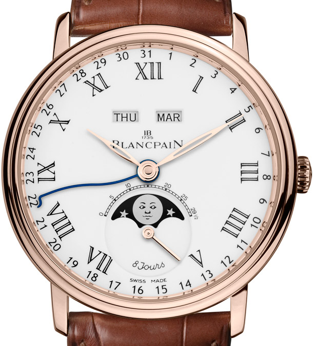 Blancpain Villeret Complete Calendar 8 Days (Grand Feu Enamel Dial)