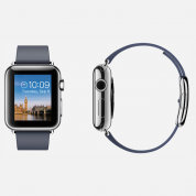 Apple Watch - 38mm Stainless Steel Case with Midnight Blue Modern Buckle