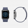 Apple Watch - 42mm Stainless Steel Case with Bright Blue Leather Loop