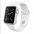 Apple Watch - 42mm Stainless Steel Case with White Sport Band
