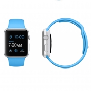 Apple Watch Sport - 38mm Silver Aluminum Case with Blue Sport Band