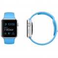 Apple Watch Sport - 42mm Silver Aluminum Case with Blue Sport Band