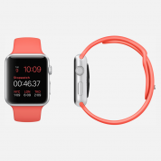 Apple Watch Sport - 42mm Silver Aluminum Case with Pink Sport Band