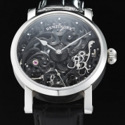 Benzinger Manual Winding Movement Full Skeleton White and Black