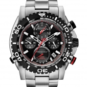 Bulova Precisionist Chronograph Black Dial Stainless Steel Mens