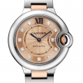 Cartier Ballon Bleu de Cartier Ladies Automatic Steel & Pink Gold 33 MM