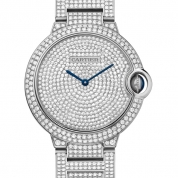 Cartier Ballon Bleu de Cartier Ladies Automatic White Gold & Diamonds 36 MM