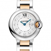 Cartier Ballon Bleu de Cartier Ladies Quartz Steel & Pink Gold 28 MM