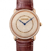 Cartier Ronde Louis Cartier Large Model Manual Pink Gold & Diamonds