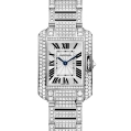 Cartier Tank Ladies Anglaise Quartz Small Model White Gold