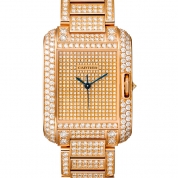 Cartier Tank Ladies Anglaise Watch Large Model Pink Gold