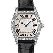 Cartier Tortue Ladies Large Model Manual White Gold Diamonds