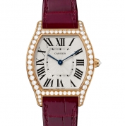Cartier Tortue Ladies Medium Model Pink Gold Diamonds