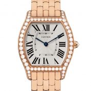Cartier Tortue Ladies Medium Model Pink Gold Diamonds