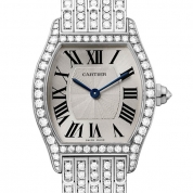 Cartier Tortue Ladies Medium Model White Gold Diamonds