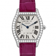 Cartier Tortue Ladies Medium Model White Gold Diamonds