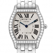 Cartier Tortue Ladies Medium Model White Gold Diamonds