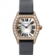 Cartier Tortue Ladies Small Model Manual Pink Gold Diamonds