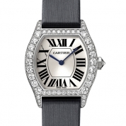 Cartier Tortue Ladies Small Model Manual White Gold Diamonds