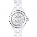 Chanel J12 White Mother of Pearl and  Diamond Dial