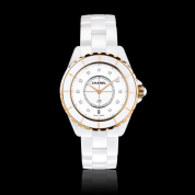 Chanel J12 White Pink Gold and Diamonds