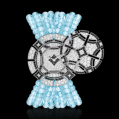 Chanel Jewellery Watch in 18k White Gold, Acquamarine Black Spinel and Diamonds