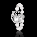 Chanel Jewellery Watch in 18k White Gold, Cultured Pearls and Diamonds