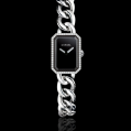 Chanel Premiere Ladies Chain Bracelet, Steel and Diamonds