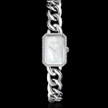 Chanel Premiere Ladies Chain Bracelet, Steel and Diamonds