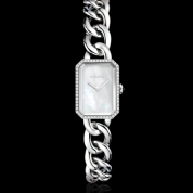 Chanel Premiere Ladies Chain Bracelet, Steel and Diamonds