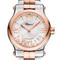 Chopard Happy Diamonds - Happy Sport  Medium Automatic 18-Carat Rose Gold, Stainless Steel & Diamonds