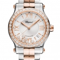 Chopard Happy Diamonds - Happy Sport  Medium Automatic 18-Carat Rose Gold, Stainless Steel & Diamonds