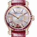 Chopard Happy Diamonds - Happy Sport Medium Automatic 18-Carat Rose Gold, Rubies & Diamonds