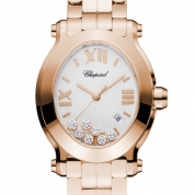 Chopard Happy Diamonds - Happy Sport Oval Watch 18-Carat Rose Gold & Diamonds