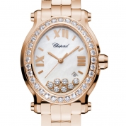 Chopard Happy Diamonds - Happy Sport Oval Watch 18-Carat Rose Gold & Diamonds
