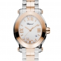 Chopard Happy Diamonds - Happy Sport Oval Watch 18-Carat Rose Gold, Stainless Steel & Diamonds