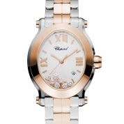 Chopard Happy Diamonds - Happy Sport Oval Watch 18-Carat Rose Gold, Stainless Steel & Diamonds