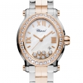Chopard Happy Diamonds - Happy Sport Oval Watch 18-Carat Rose Gold, Stainless Steel & Diamonds