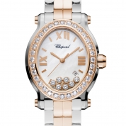 Chopard Happy Diamonds - Happy Sport Oval Watch 18-Carat Rose Gold, Stainless Steel & Diamonds