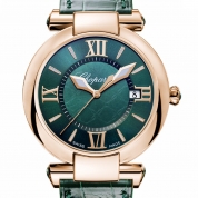 Chopard Imperiale 36 MM Watch 18-Carat Rose Gold & Green Tourmalines