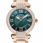 Chopard Imperiale 36 MM Watch 18-Carat Rose Gold, Green Tourmalines & Diamonds