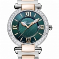 Chopard Imperiale 36 MM Watch 18-Carat Rose Gold, Stainless Steel, Green Tourmalines & Diamonds