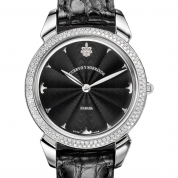 Cuervo y Sobrinos Historiador Ladies - Diamonds Black Guilloché