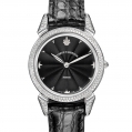 Cuervo y Sobrinos Historiador Ladies - Diamonds Black Guilloché