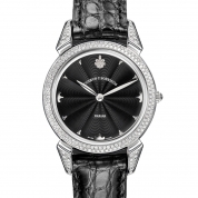 Cuervo y Sobrinos Historiador Ladies - Diamonds Black Guilloché