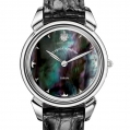 Cuervo y Sobrinos Historiador Ladies -Steel Black Mother of Pearl