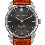 Cuervo y Sobrinos Historiador Pequeños Segundos - Steel Grey Soleil Superluminova